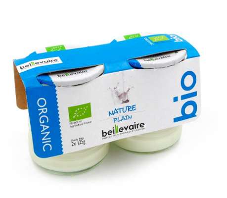Yaourt nature BIO, Beillevaire (x 2, 250 g)