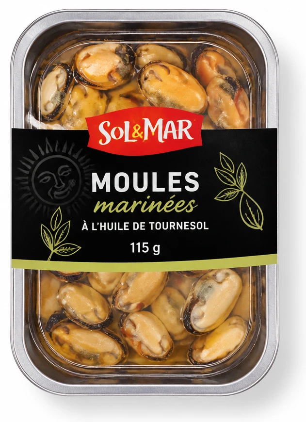 Moules marinées à l'huile de tournesol