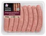 L'Étal du Boucher 8 saucisses de Toulouse aux 3 poivres