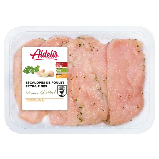Escalope de Poulet Extra Fine Ail et Persil ALDELIS