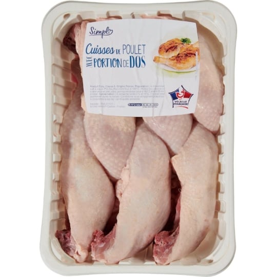 Cuisses de Poulet Blanc Avec Portion de Dos Petit Prix