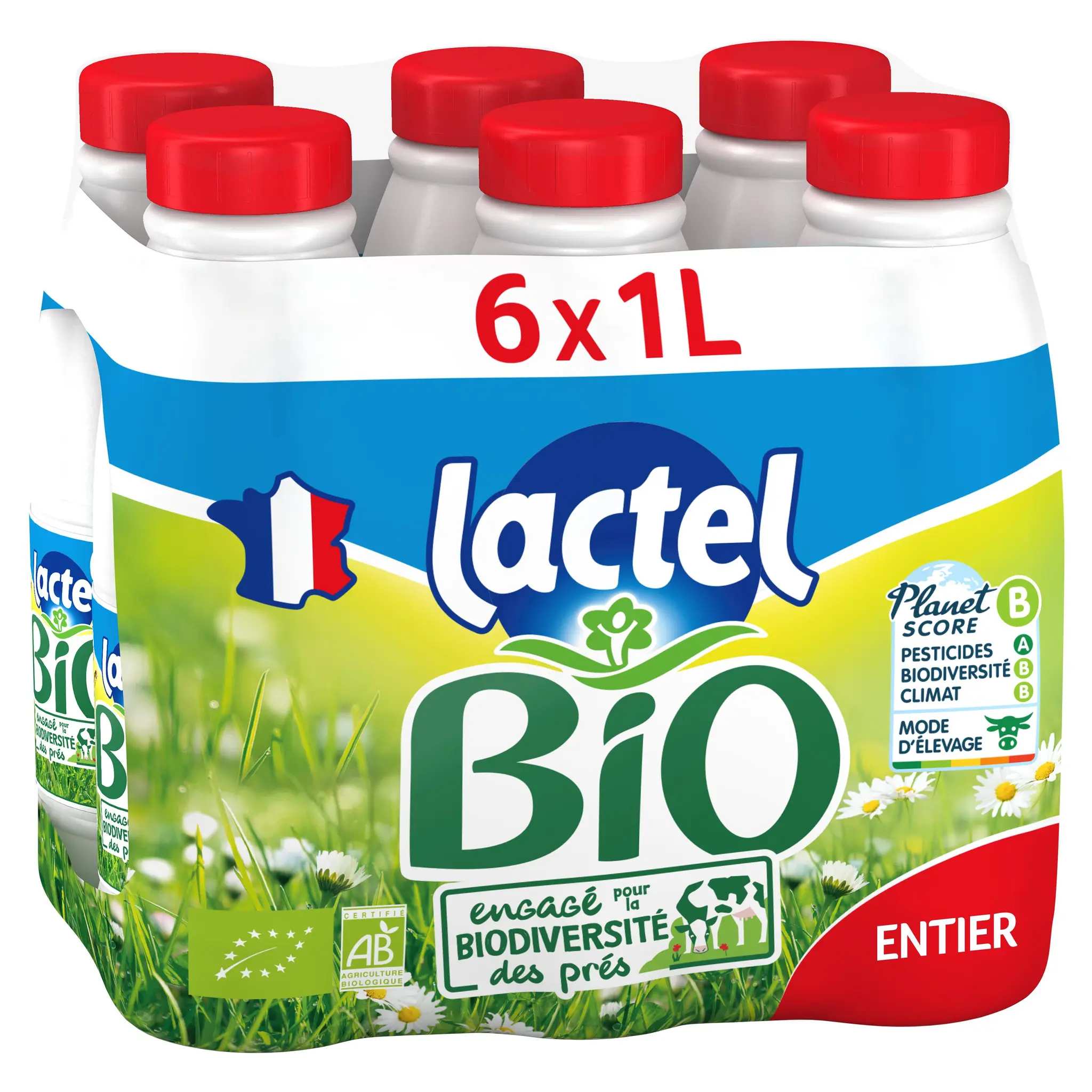 LACTEL Lait entier bio UHT