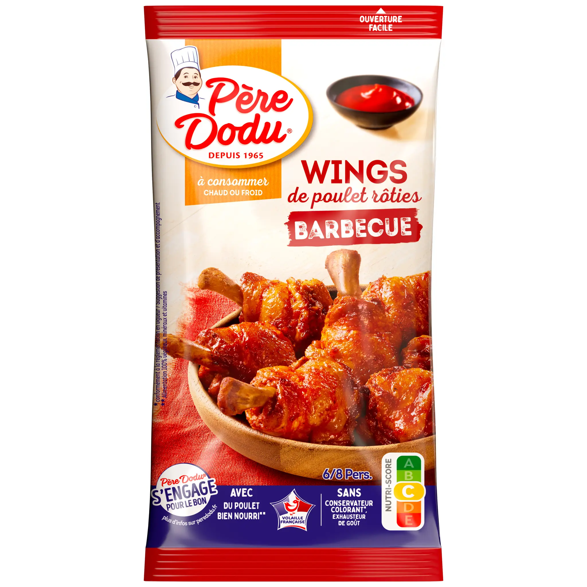 PERE DODU Wings de poulet rôti saveur barbecue