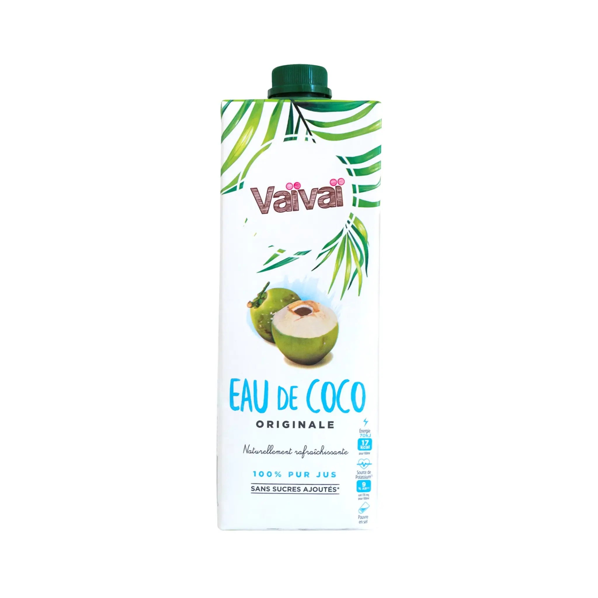 VAIVAI Eau de coco 100% naturelle brique