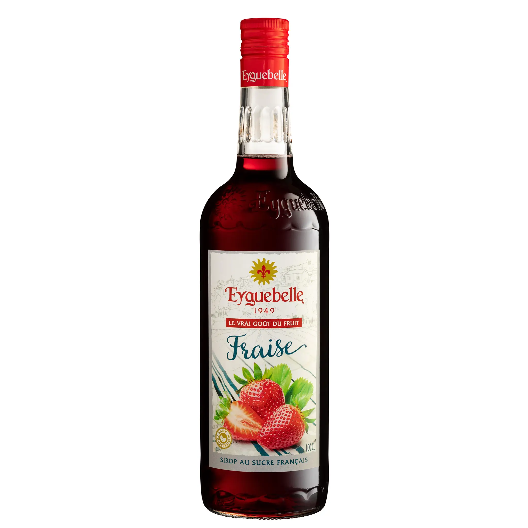 EYGUEBELLE Sirop de fraise bouteille en verre