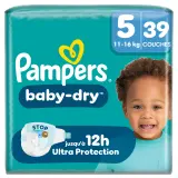 PAMPERS Baby Dry couches taille 5 (11-16kg)