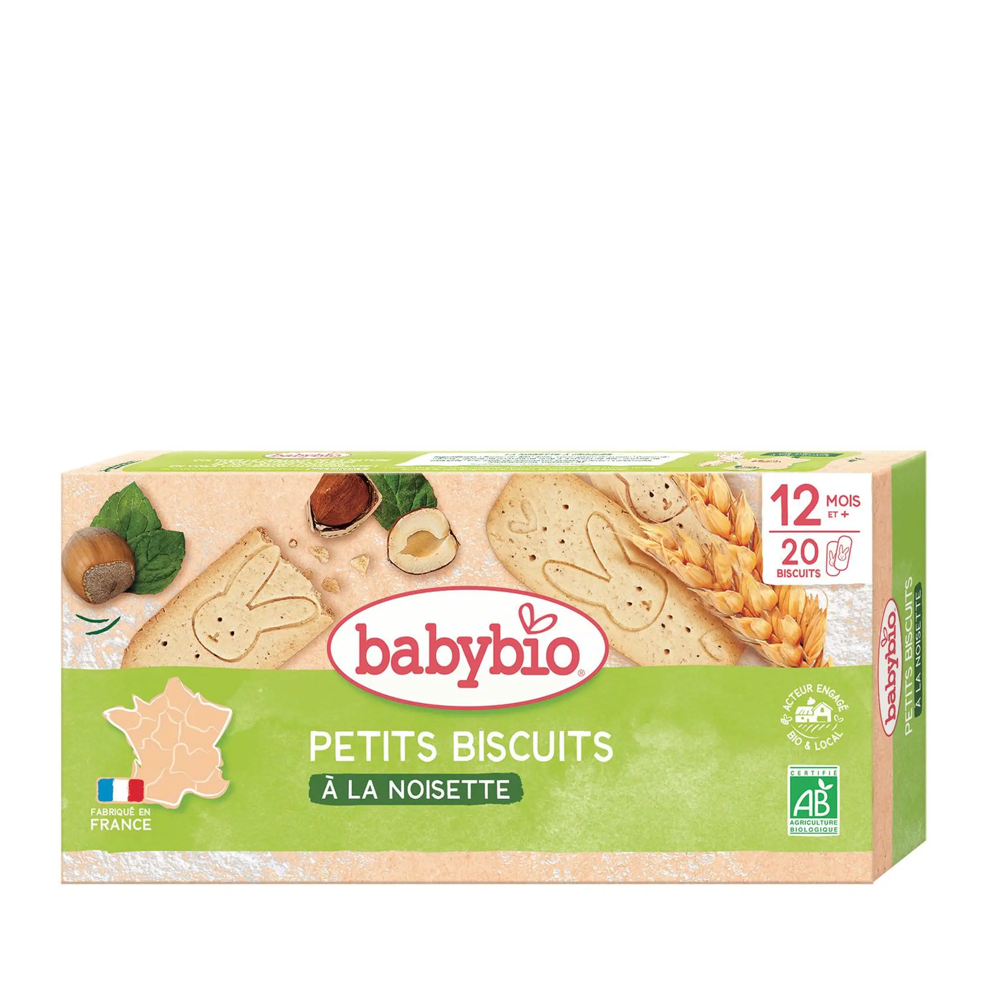 BABYBIO Biscuits à la noisette bio dès 12 mois