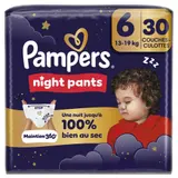 Pampers Night Pants Taille 6, 30 Couches-Culottes, 13kg-19kg