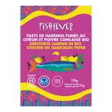 Filets de harengs fumés au citron et poivre concassé bio