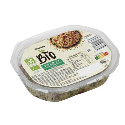 Auchan BIO Salade Boulgour, courgettes, cranberries, menthe Bio, 200g