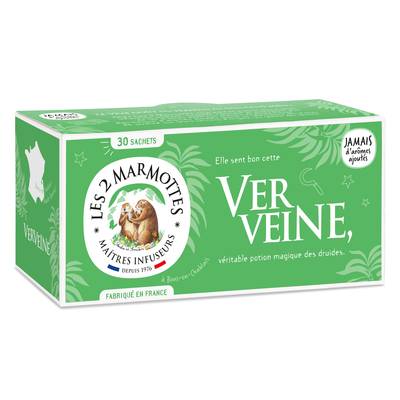 Les 2 Marmottes Tisane verveine, 30 sachets