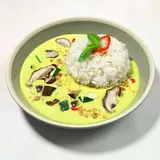 Curry vert de légumes, riz thaï (350 g)
