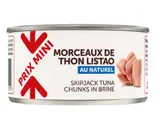 Thon au naturel en morceaux, Prix mini (130 g)