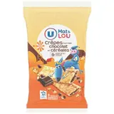 Crêpes fourrées chocolat et céréales, U Mat & Lou (x 8, 256 g)