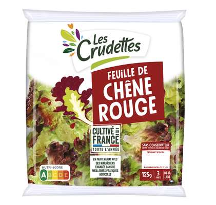 Salade feuille de chêne rouge, Les Crudettes (125 g)