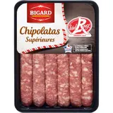 Chipolatas supérieures label rouge, Bigard (x 6, 330 g)