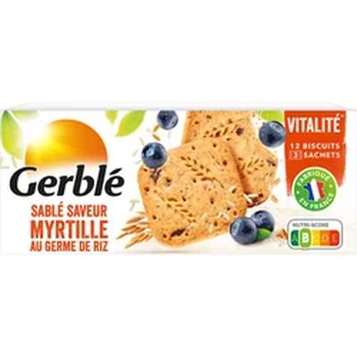 Biscuits sablé myrtille, Gerblé (140 g)