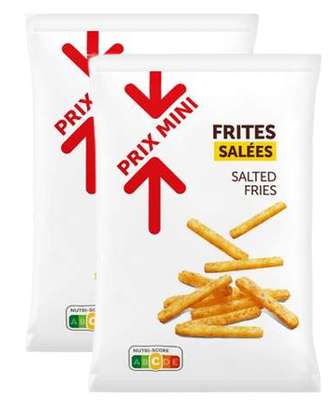 Frites salées, Prix Mini (Lot de 2 x 80 g)