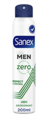 Déodorant spary pour homme 0% respect & control , Sanex (200 ml)