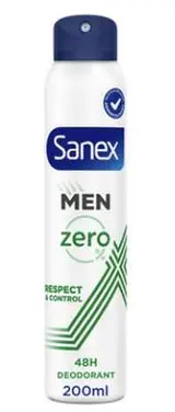 Déodorant spary pour homme 0% respect & control , Sanex (200 ml)