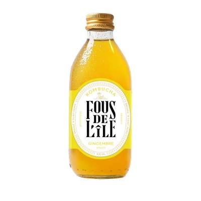 Kombucha Gingembre BIO, Fous de l'Ile (33 cl)