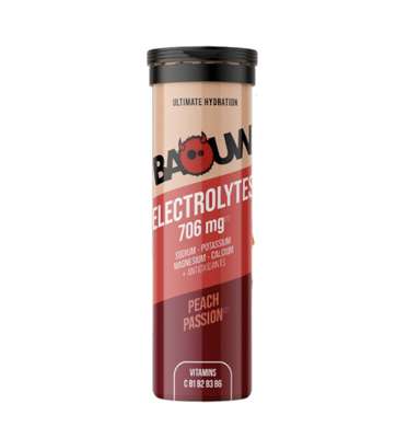 Pastilles électrolytes pêche et fruit de la passion, Baouw (x 10 pastilles, 50 g)