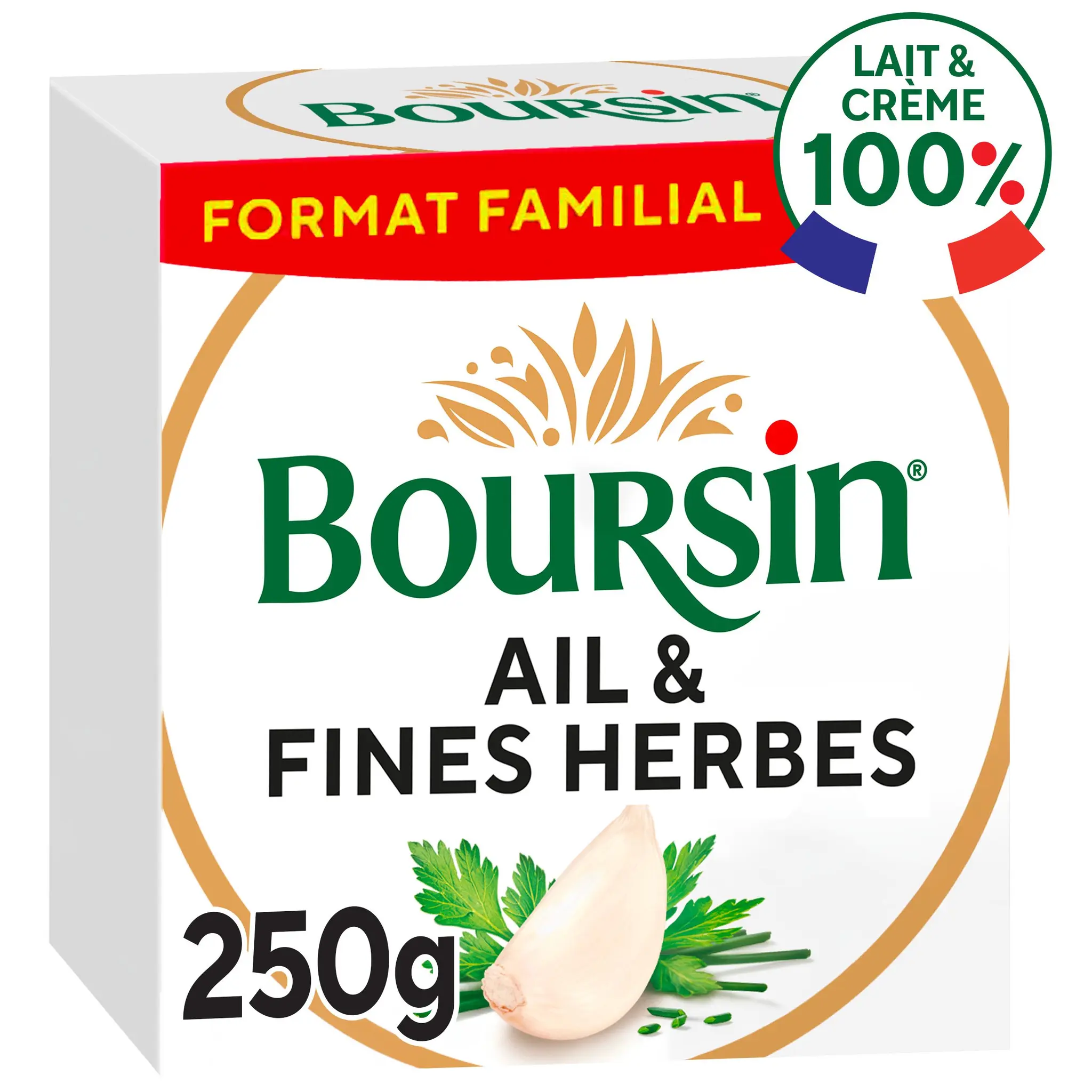 BOURSIN Fromage à tartiner à l'ail et aux fines herbes
