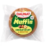 DAUNAT Muffin moelleux au chocolat au lait et noisettes