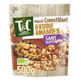TERRES ET CEREALES Muesli croustillant avoine et amandes sans gluten bio