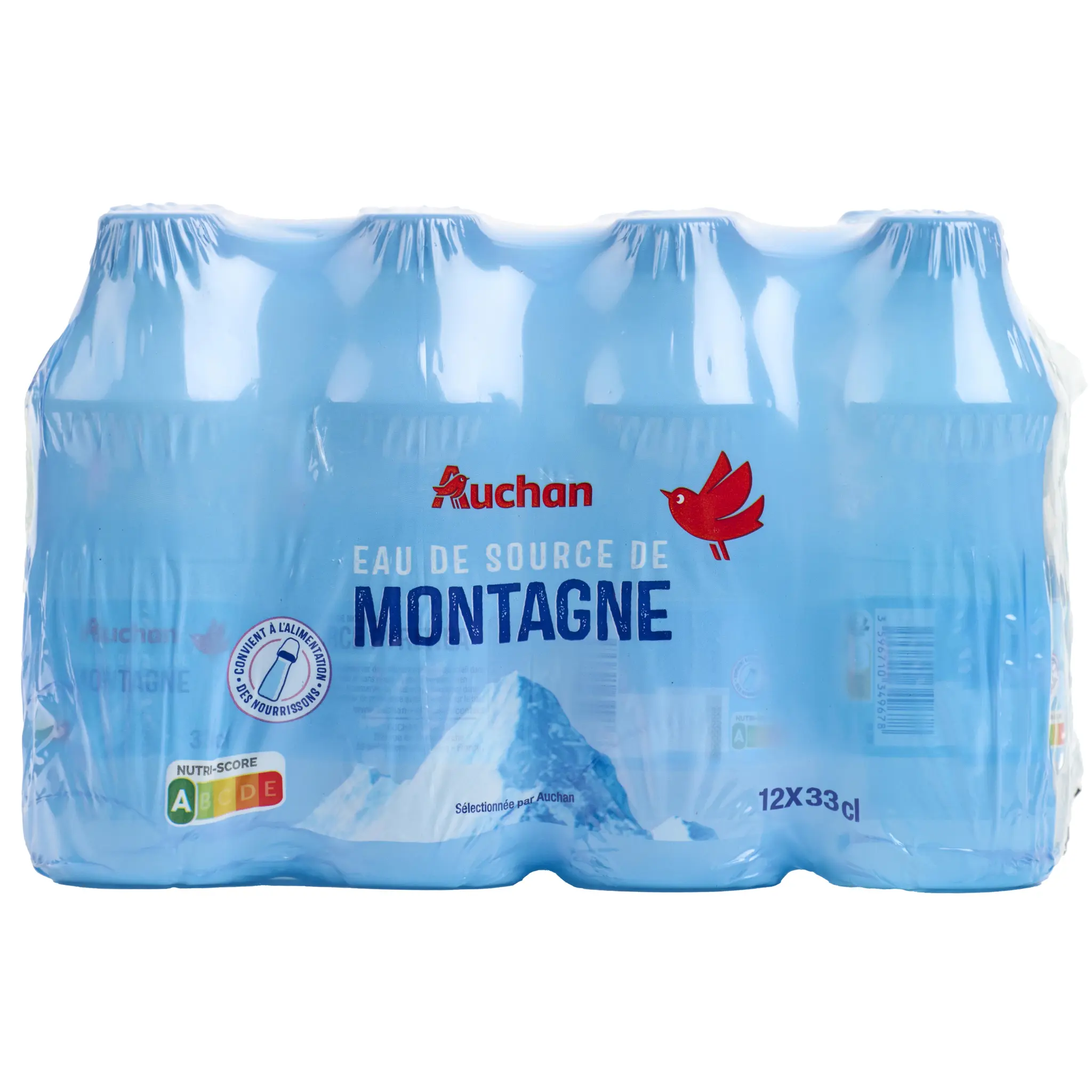 AUCHAN Eau de source de montagne bouteilles