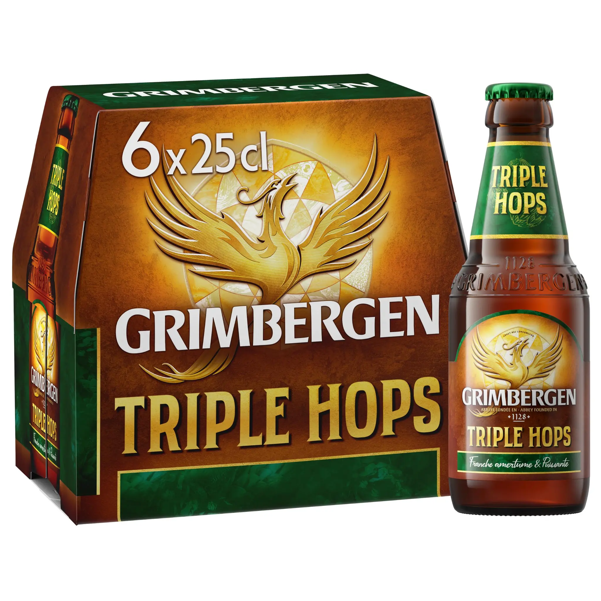 GRIMBERGEN Bière blonde Triple Hops 7.5% bouteilles pack