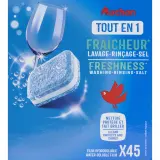 AUCHAN Tablettes lave-vaisselle tout en 1 fraîcheur