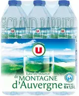 Pack d'eau de source de Montagne d'Auvergne, U (6 x 1.5 L)