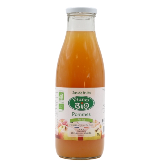 Jus de Pomme Bio Pur Jus Pommes Françaises Sans Sucres Ajoutés PLANET BIO
