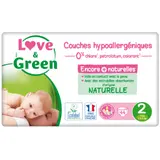 Couches Bébé Taille 2 3-6kg Hypoallergénique LOVE & GREEN