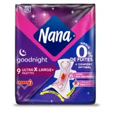 Serviettes Hygiéniques avec Ailettes Ultra X-Large Nuit Goodnight NANA