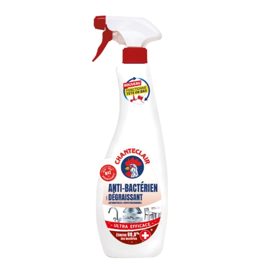 Nettoyant Ménager Cuisine Dégraissant Antibactérien Sans Parfum CHANTECLAIR
