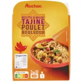AUCHAN Tajine poulet légumes et boulgour prêt à consommer