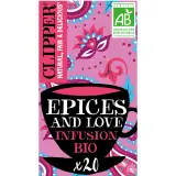 CLIPPER Infusion Epices And Love bio aux notes de cannelle et gingembre
