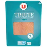Truite fumée au bois de hêtre, U (4 tranches, 120 g)
