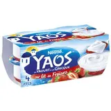 Yaourt à la Grecque sur lit de fraises Yaos, Nestlé (4 x 125 g)