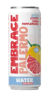Eau pétillante pamplemousse/citron - Palermo, Embrace (33 cl)