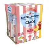 Boisson pétillante aromatisée pêche, San Pellegrino Ciao !  (4 x 33 cl)