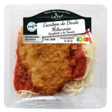 LECHEF Escalope de dinde Milanaise et spaghetti sauce tomate
