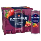 SAN PELLEGRINO Eau gazeuse aromatisée grenade orange boîtes