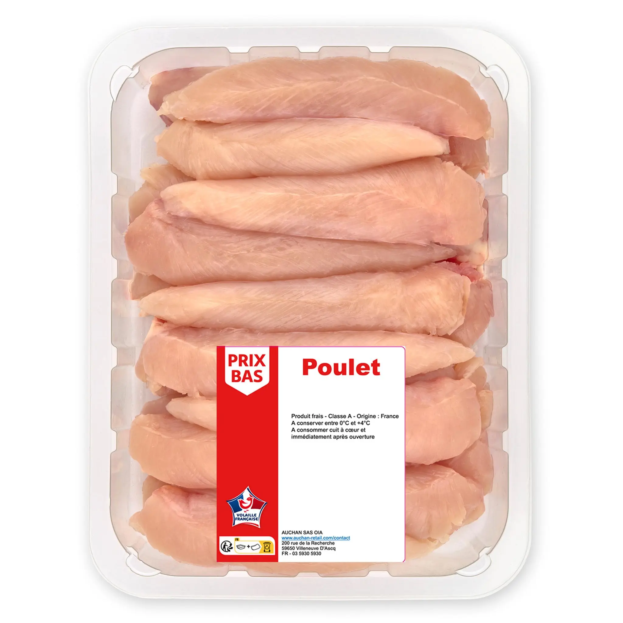 PRIX BAS Aiguillettes de poulet
