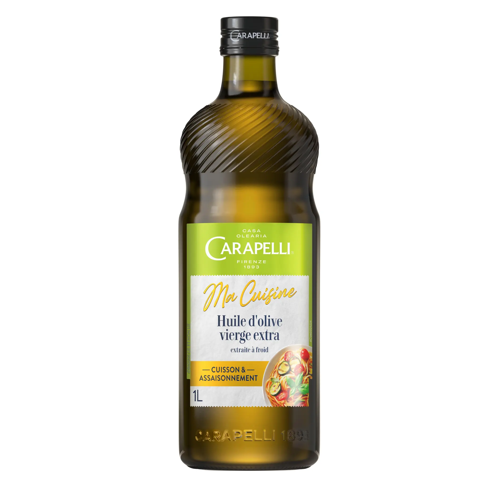 CARAPELLI Huile d'olive vierge extra pression à froid bouteille en verre