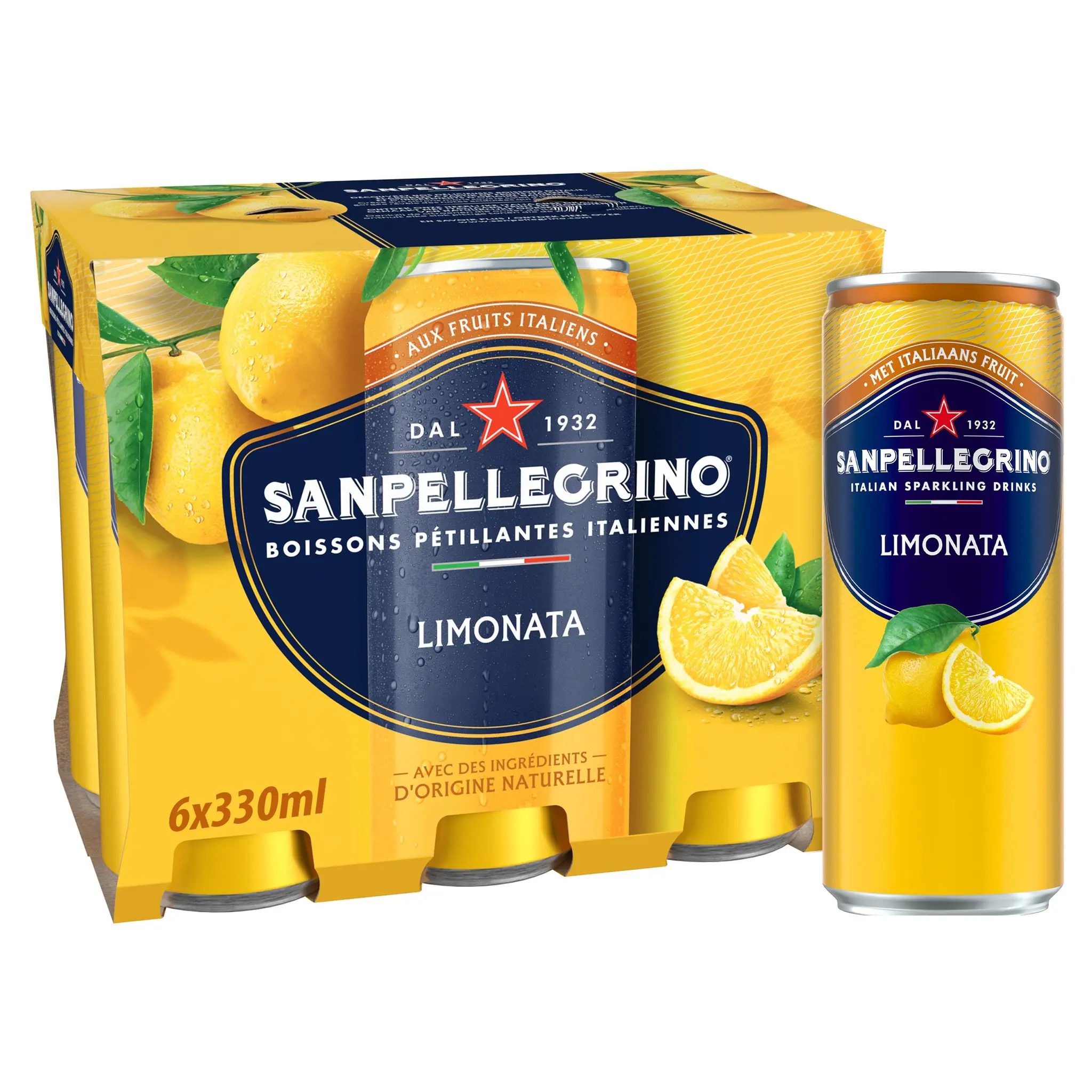 SAN PELLEGRINO Boisson pétillante au jus de citron boîtes
