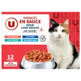 Sachets fraicheur pour chat Emincés en sauce poissons 12x100g