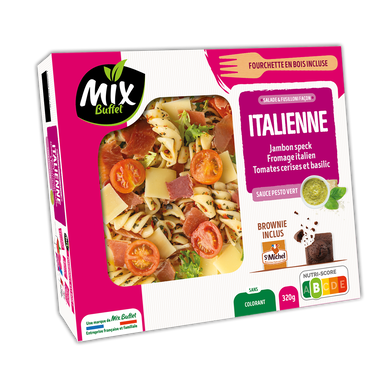 Coffret salade Italienne jambon speck fromage Italien et tomates cerise MIX BUFFET 320g